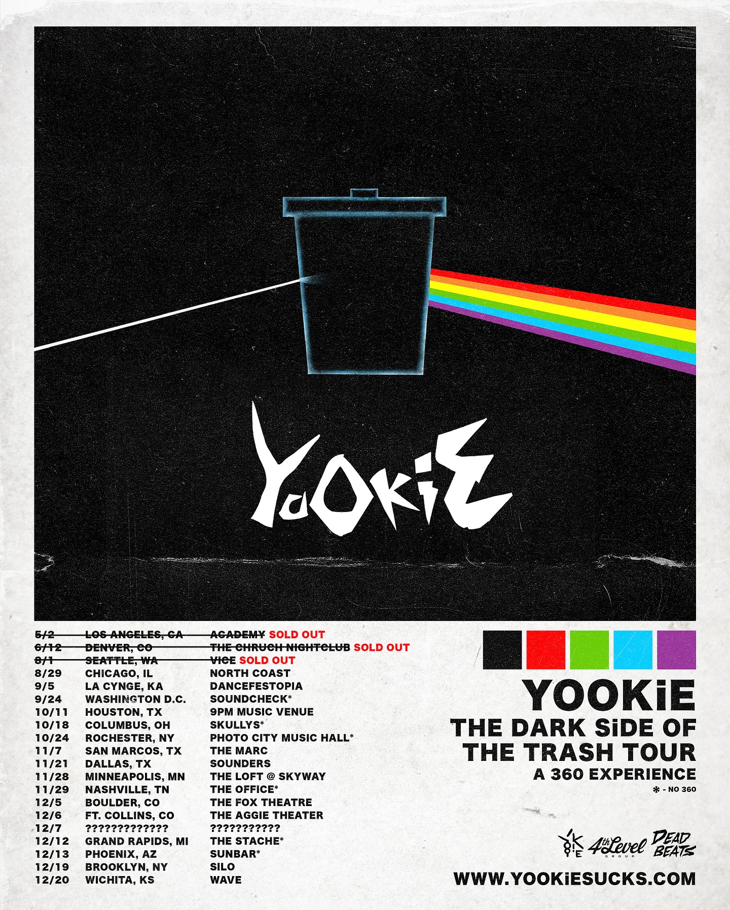 YOOKiE 2026 tour poster